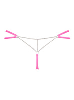 Pink thong with a chain