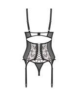 Corset adorned with floral embroidery