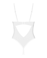 White, open-crotch teddy