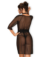 Black Peignoir and lace choker