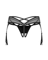 Crotchless thong with garterstraps