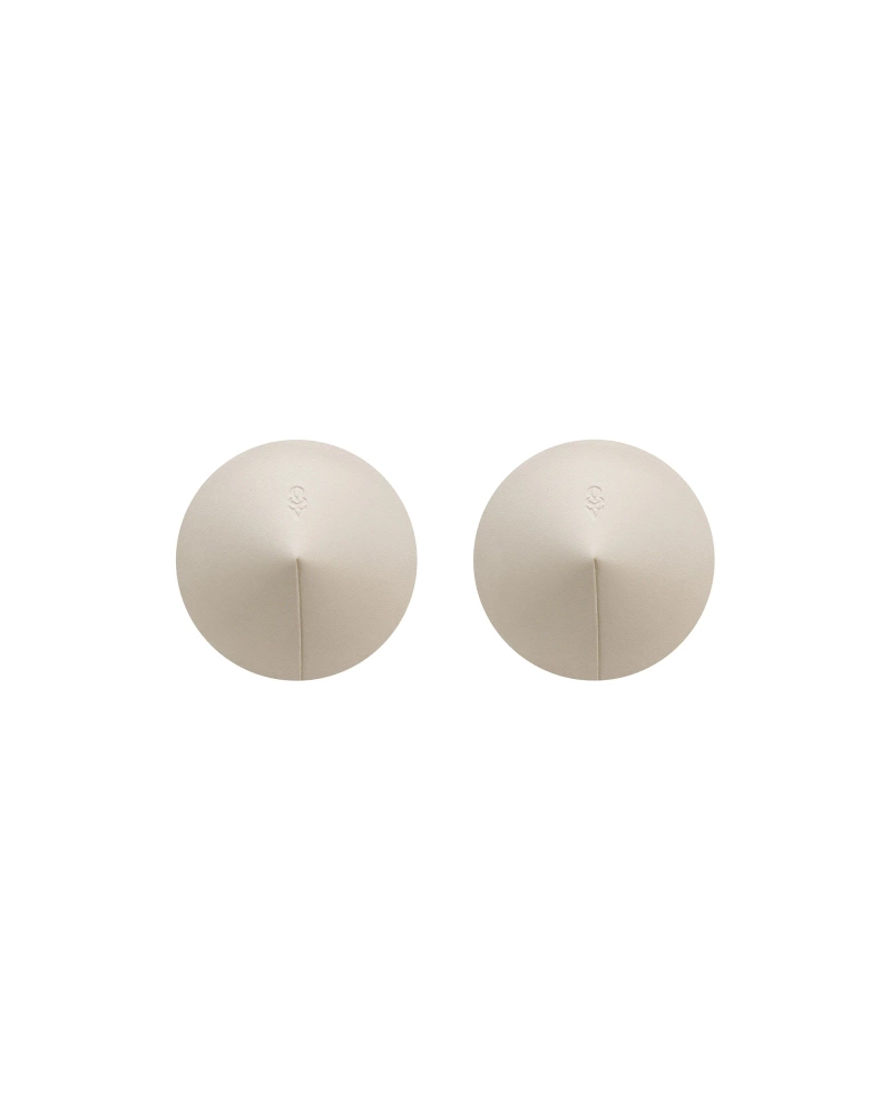 White natural leather nipple covers