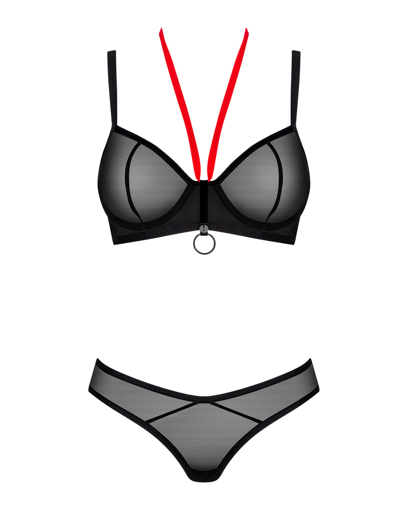 Set trasparente: reggiseno e perizoma