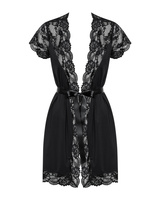 Elegante, peignoir nero