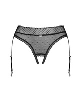 Black garter panties