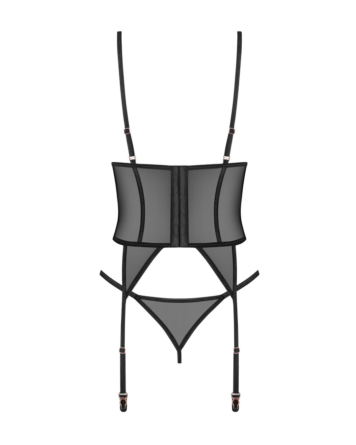 Corset with rose gold detail