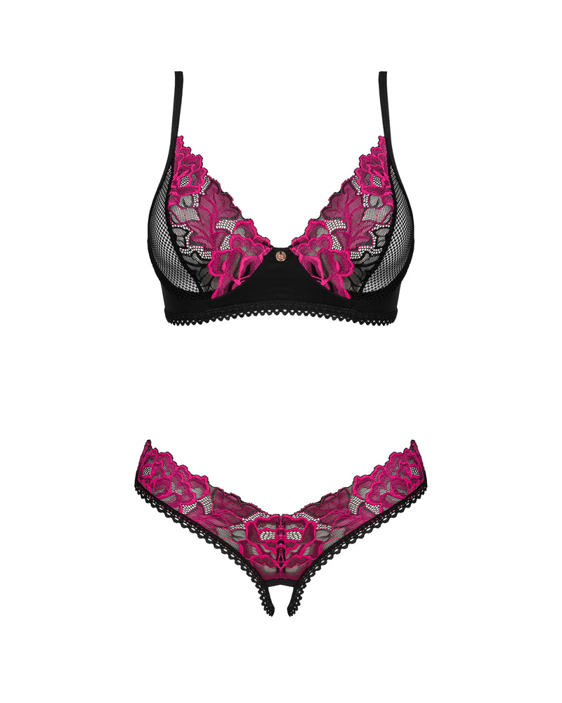 Set: reggiseno e perizoma aperto sul cavallo