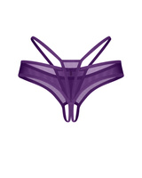 Violet thong with open crotch