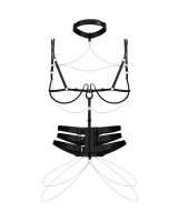 Black harness with decorative chains