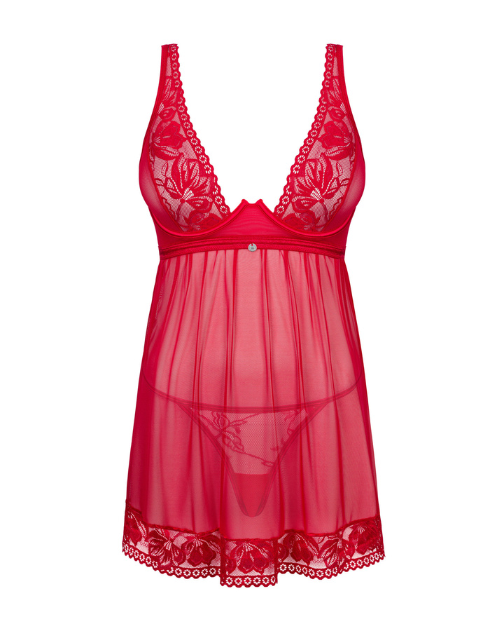 Babydoll rosso e perizoma