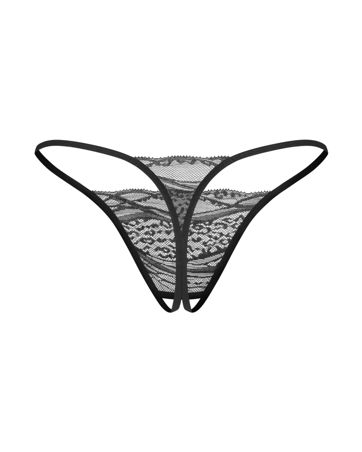 2-pack thong with open crotch