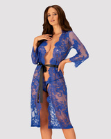 Lacy, blue peignoir