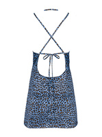 Camicia da notte blu e perizoma