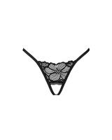 Black thong with open crotch