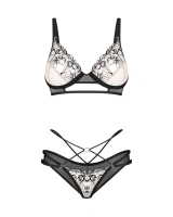 Set adorned with embroidery