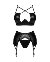 Set: bra, garter belt & thong
