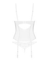 Corsetto trasparente bianco e perizoma