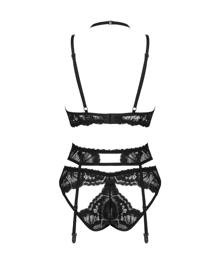 Black set with garter belt