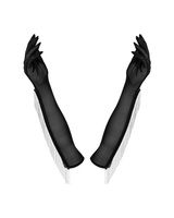 Gloves with silver beads