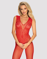 Bodystocking rosso a maglia
