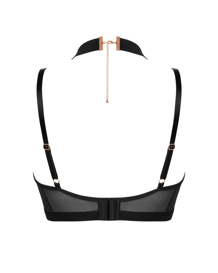 Reggiseno nero con choker