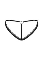 Blue thong with animal patterns