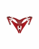 Crotchless thong with adjustable straps