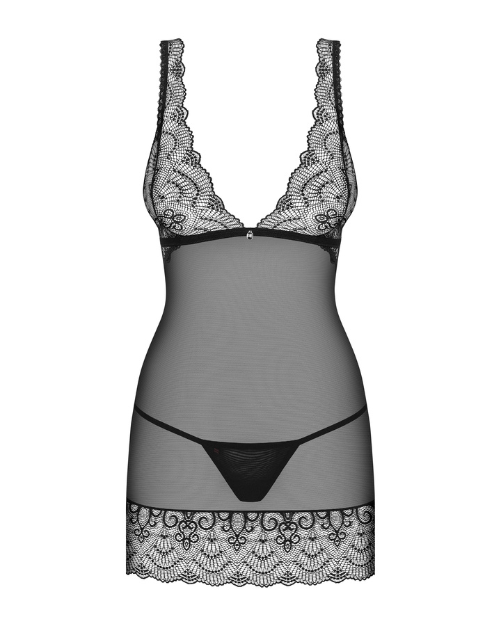 Chemise trasparente con perizoma