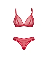 Red set with decorative heart