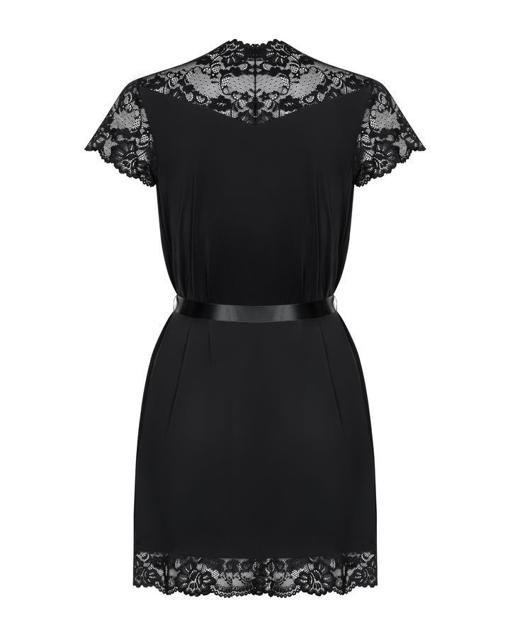 Elegant, black peignoir