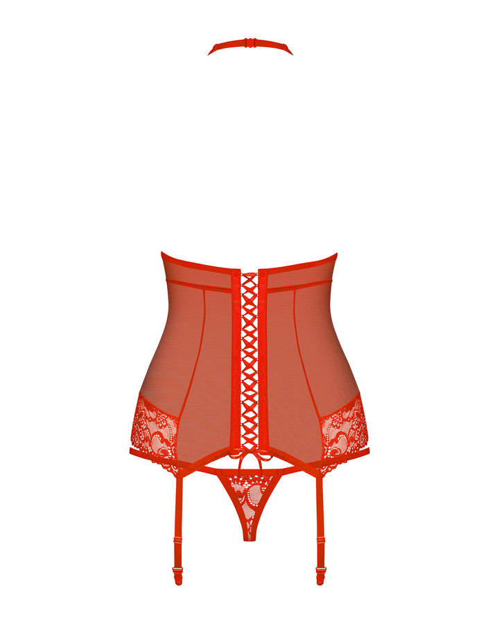 Corsetto rosso e tanga