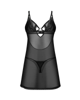 Sensual, see-through chemise & thong