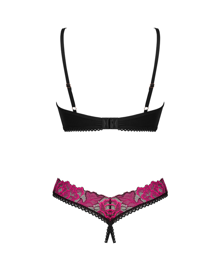 Set: reggiseno e perizoma aperto sul cavallo