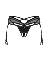 Crotchless thong with garterstraps