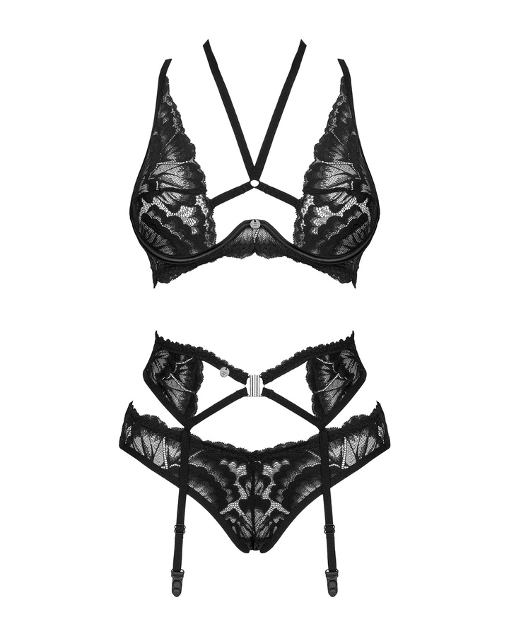 Black set with garter belt