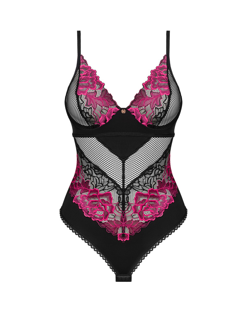 Body con ricamo a rose