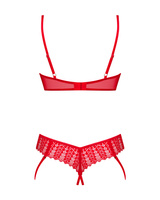 Set: cupless bra & crotchless thong