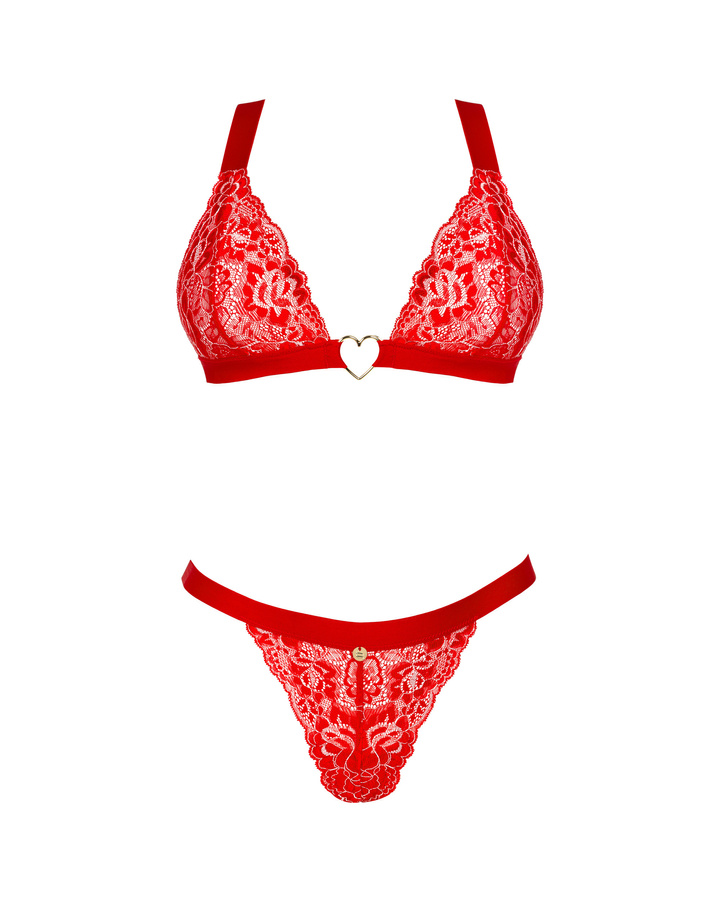 Set rosso di pizzo