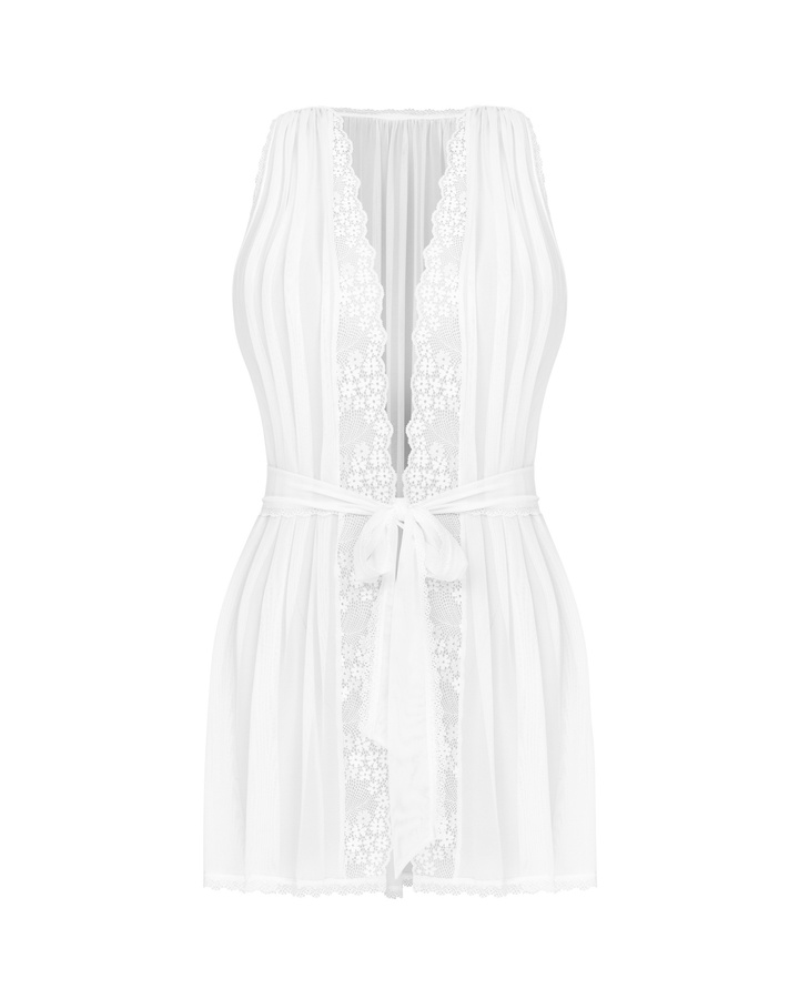 See-through, white peignoir