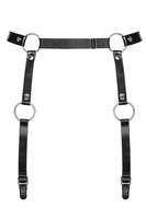 Black harness garter belt
