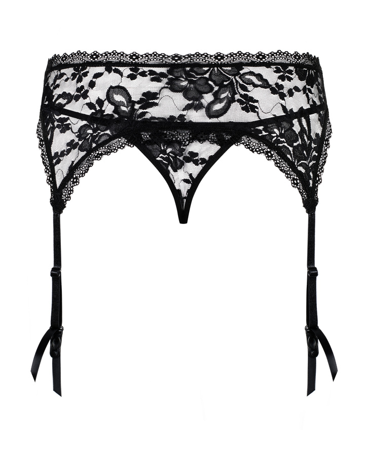 Lace garter belt & thong