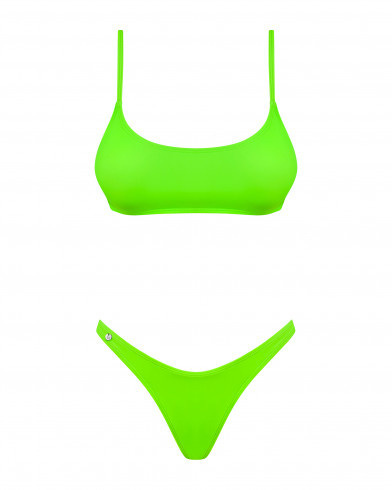 Daring, neon green bikini