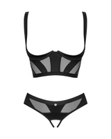 Cupless bra & crotchless panties