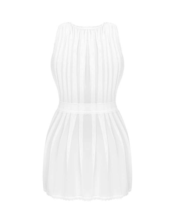 See-through, white peignoir