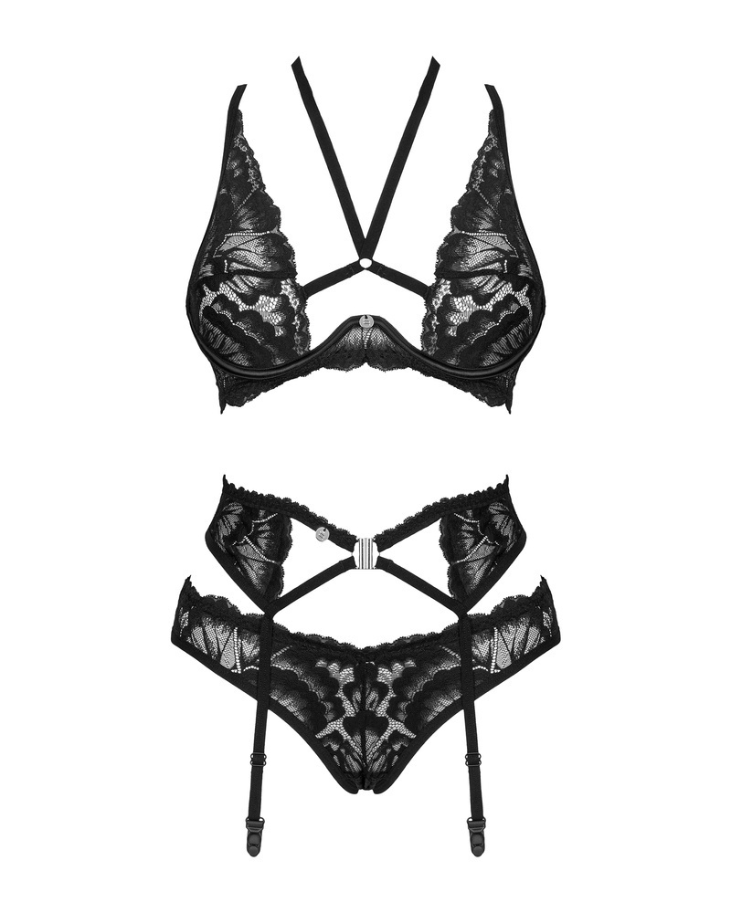 Black set with garter belt