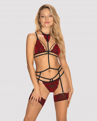 Red lace set