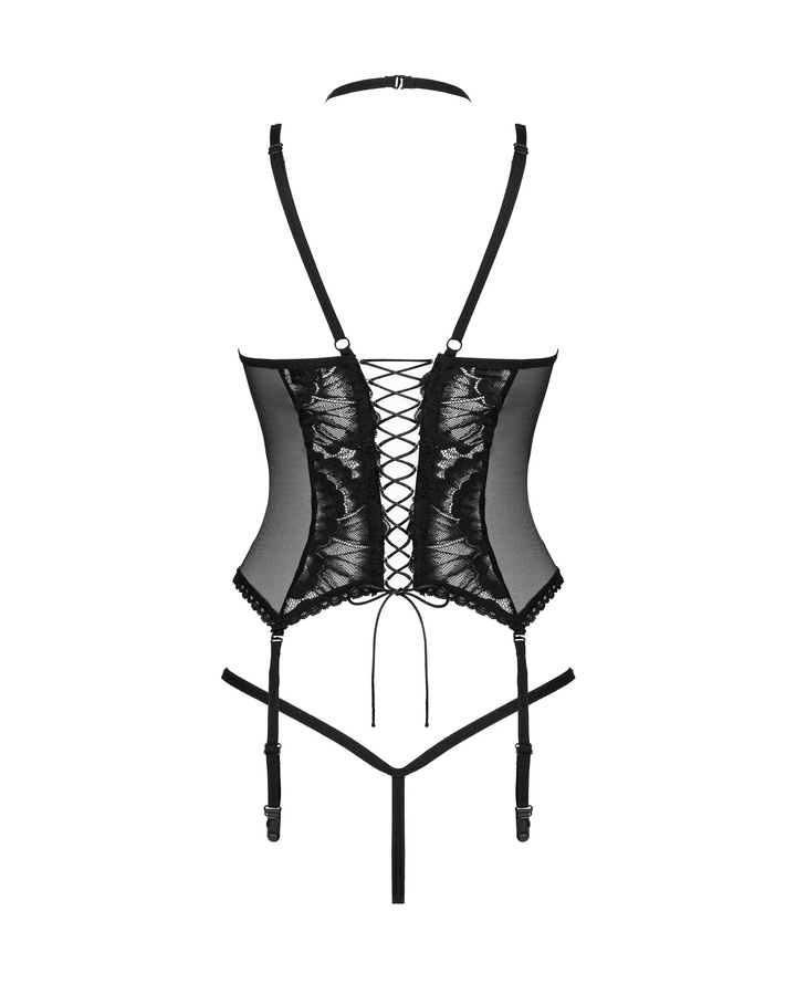 Corsetto in pizzo e tanga