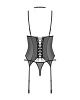 Corsetto nero, perizoma e choker