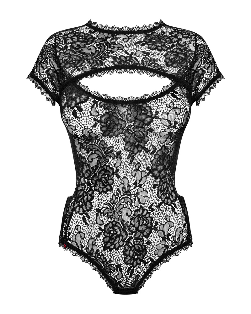 Black, lace teddy