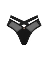 Black panties with straps